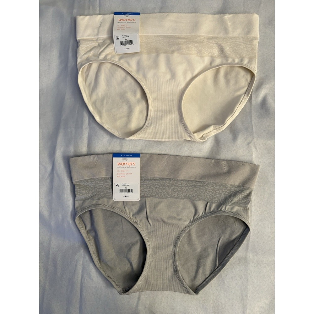 NEW Warners Panty No Pinch No Problems Hipster Panties 2 Pair Women Size Xlarge